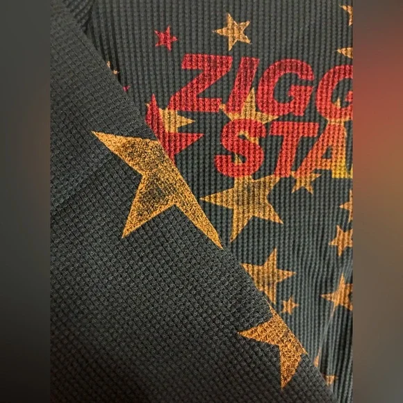 Daydreamer David Bowie Ziggy Stardust thermal cropped pullover - Picture 6 of 9